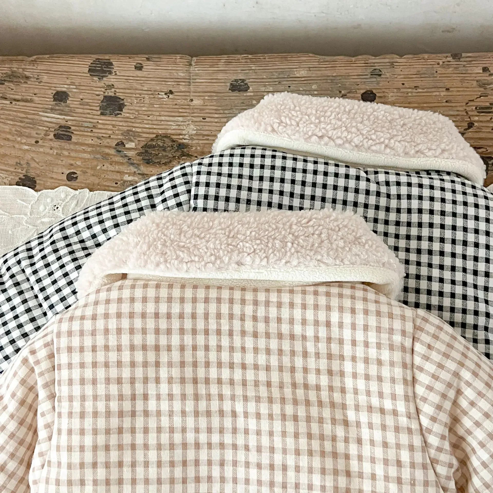 Winter Baby Girl Clothing  Plaid Coat Warm Fleece Lined Cartoon Bear Embroidery Children Cotton Padded Jacket