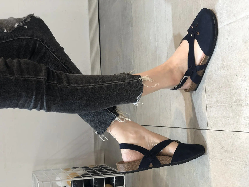 2023Women Sandals Summer Ladies Girls Comfortable Ankle Hollow Round Toe Sandals Woman Soft Beach Sole Female Shoes Plus Size