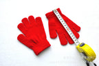 Winter 4-11 Year Old Children's Writing Cold-proof Warm Gloves Solid Color Knitted Wool Acrylic Full-finger Split-finger Gloves