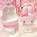 Cute My Melody Cosmetics Storage Can Cute Pink Brush Container Aesthetic Desktop Display for Makeup Lovers