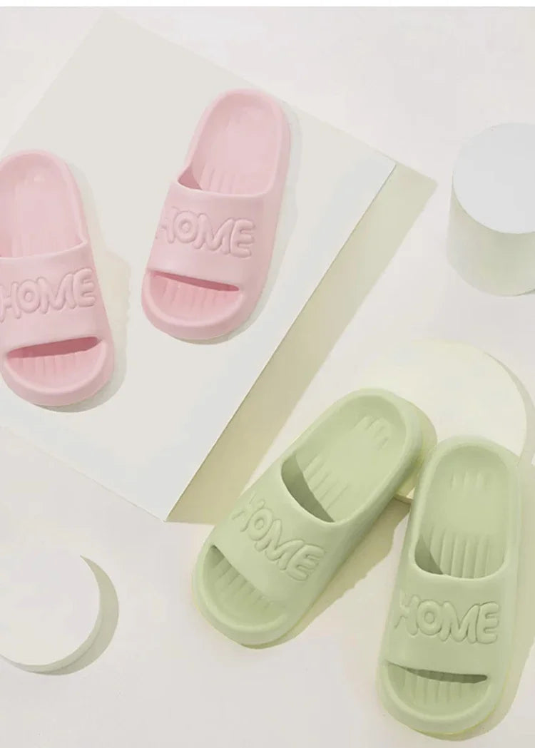 Slippers Woman  Cute Home Bear 2025 Summer Beach Slides Indoor Soft Sole Non Slip Eva Sandals Men Male Flip Flops Shower Shoes