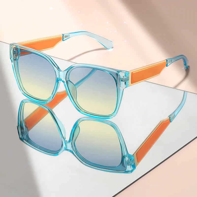 The large-framed high-end metal-leg classic and simple sunglasses are suitable for daily wear and street style decoration