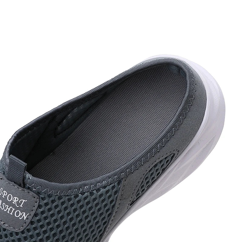 39-47 Men Half Slippers Anti-slip Men's Casual Shoes Lightweight Male Flat Slippers Breathable Fashion Slip on Flats Outdoor