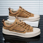 New Shoes for Men Casual Male Sneakers Platform New Men's Casual Leather Shoes Business or Casual Thick-bottom Wear-resistant