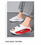 New Men Slippers Slides with a Sense High Aesthetic Value External Wear Anti Slip Thick Bottom, Beach Cool Slippers for Men