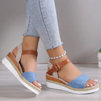 Summer Woman Sandals Shoes Soft Shoes Woman Elegant Sandals Woman Wedge Ladies Shoes Party Footwear Female Women Sandal