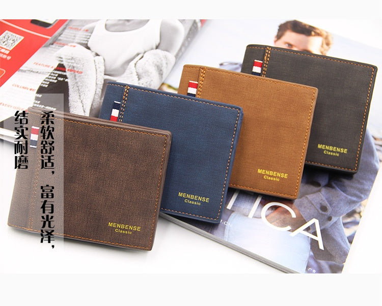 Men Wallet PU Business Foldable Wallet Luxury Billfold Slim Hipster Credit Card Holders Inserts Coin Purses Vintage Walltes