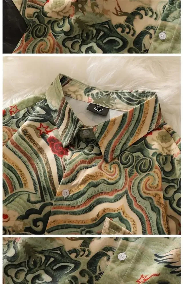 Short-sleeved Shirt Men's Top Handsome Design Niche