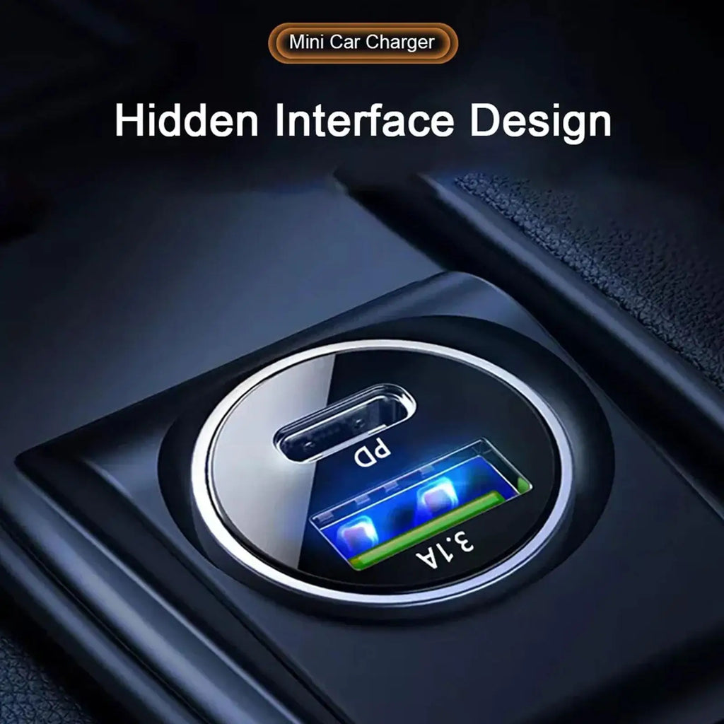 3.1A Fast Car Chargers USB PD Type C QC 3.0 Outlet Adapter Fast Charging For 12V 24V Car Truck Boat RV Motorcycle 12V/24V