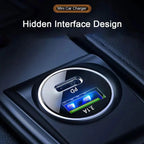 3.1A Fast Car Chargers USB PD Type C QC 3.0 Outlet Adapter Fast Charging For 12V 24V Car Truck Boat RV Motorcycle 12V/24V