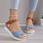 Summer Woman Sandals Shoes Soft Shoes Woman Elegant Sandals Woman Wedge Ladies Shoes Party Footwear Female Women Sandal