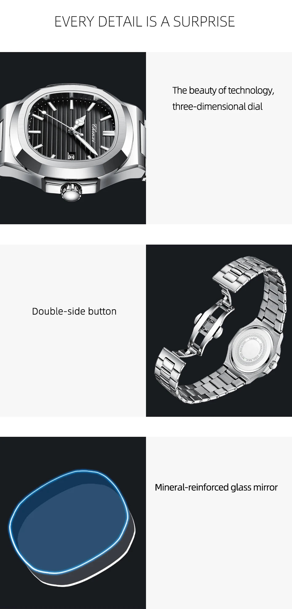 Fashion Couple Watches Men and Women Business Luxury Stainless Steel Quartz Wristwatch Waterproof Luminous Couple Watch Pair Set