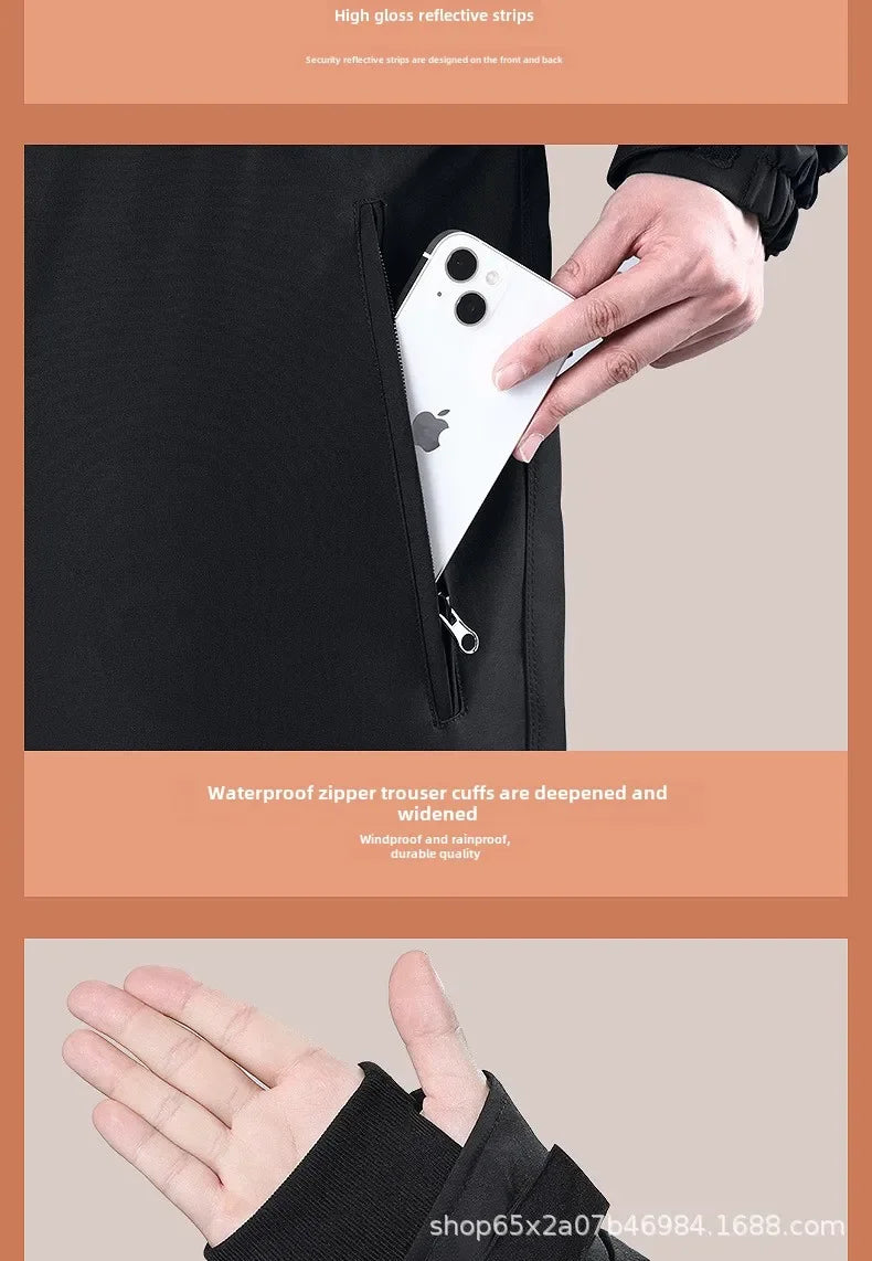 Winter Motorcycle Riding Coldproof Clothing Winter Fashion Waist Designwarm Cotton Jumpsuit,thickened Waterproof Snowmobile Suit