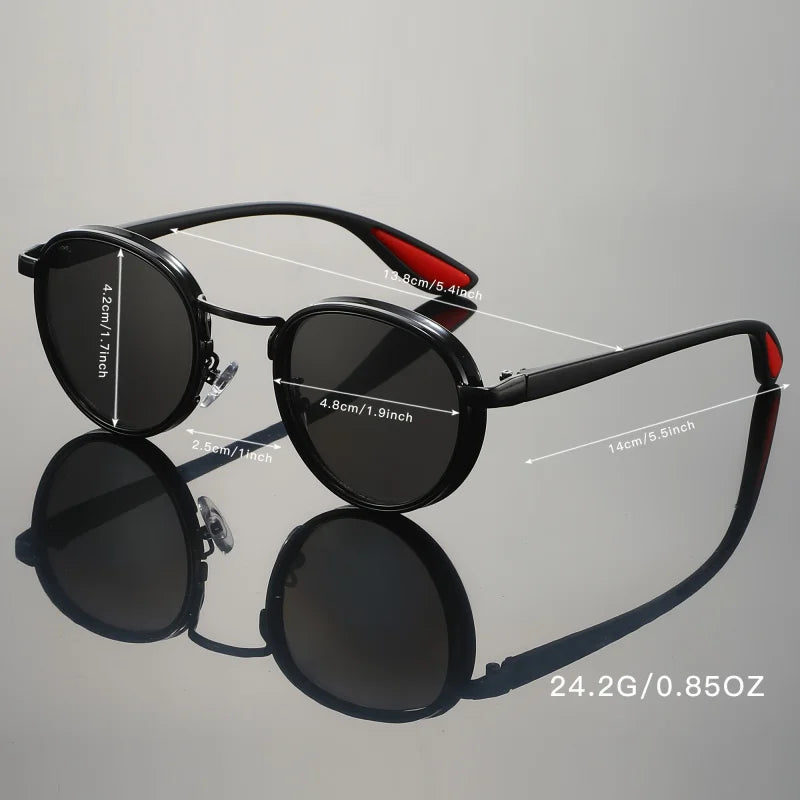 Fashionable Sunglasses，For hiking use，Fishing and Travel - Durable Zinc Alloy Frame，With polycarbonate lens，Includes anti-fog cl