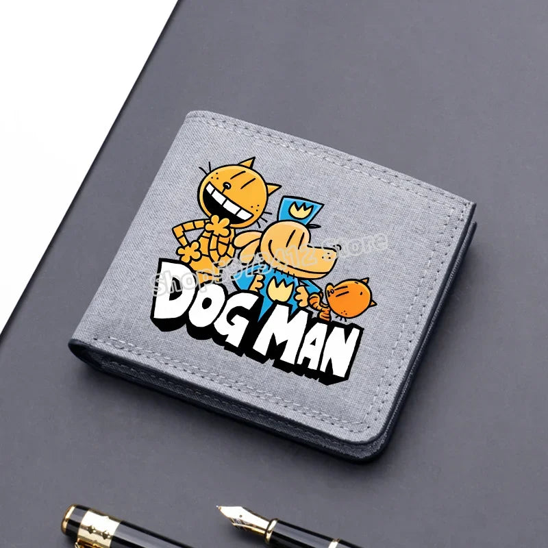 Dogman Anime Short Wallets Cartoon Nylon Wallet Portable Fashion Cartoon Dog Card Holder Coin Purse Cute Boys Purses Child Gift