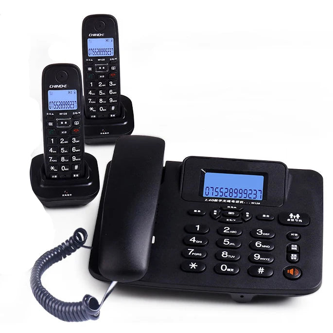 Wireless Telephone 1-4 handstes cordless Answering Machine 2.4G Corded Phone Handset office home hotel Long Range table phone