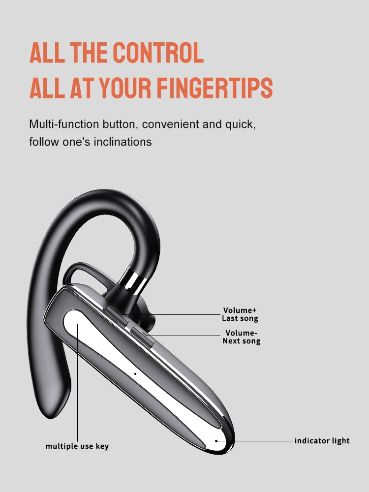 Handsfree YYK 530 Business Earbuds Single Wireless Car Driving Earphone Ear Hook Sport Headset  earphones