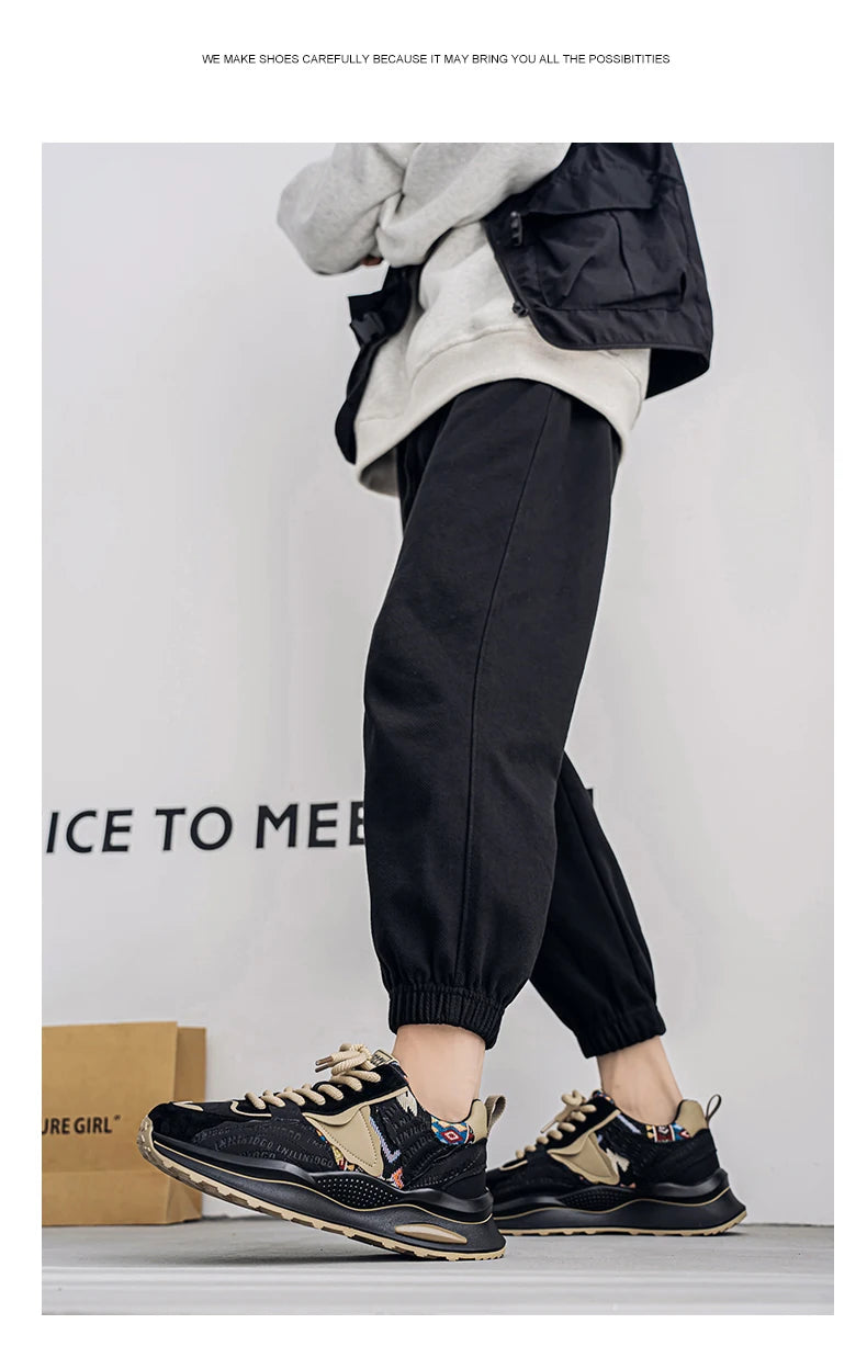 Men's Shoes 2025 Spring New Casual Versatile Comfortable Fashion Trend Niche Non-slip Wear-Resistant Retro Sneakers