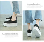 Women Flat Platform Canvas Shoes Flats Woman Casual Sneakers Girls Student Thick Soled Loafers Ladies Slip on tenis de mujer
