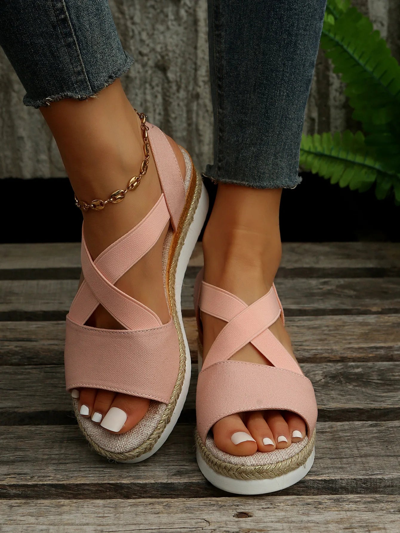 Summer Woman's Sandals Fashion Open Toe Women Wedges Sandals Comfortable Beach Shoes Outdoor Anti-Slip Platform Shoes for Women