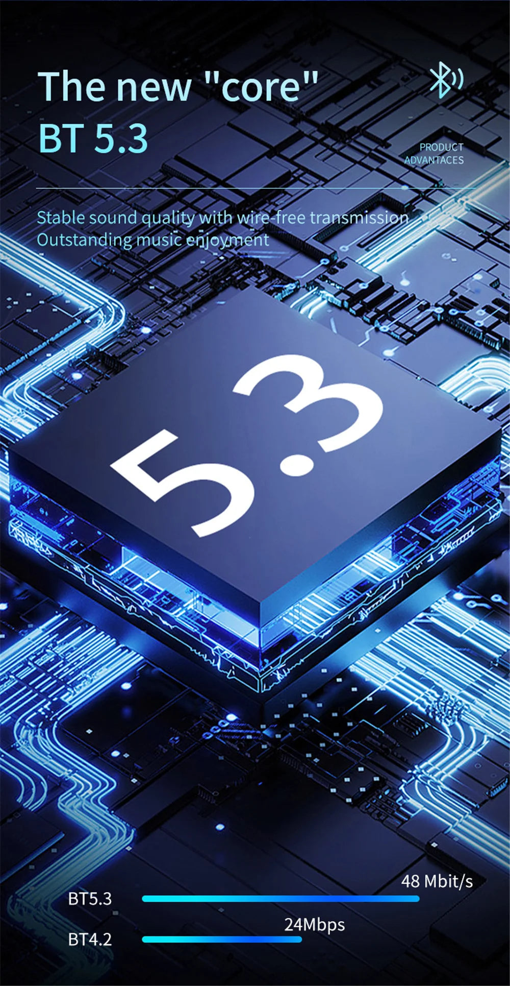 Large Earmuffs Headphones Bluetooth Earphones Wireless Headsets Bass Headset Noise Cancelling With Mic Helmet Support TF-card