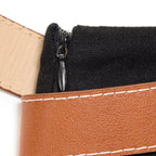 Women's Color Contrasting Stitch Collar Single breasted Straight Tank Top Long Fold Belt Bermuda Shorts Summer New Pants