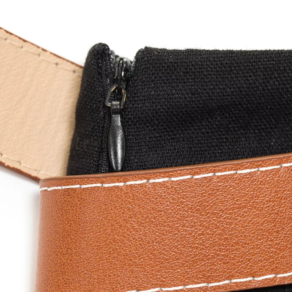 Women's Color Contrasting Stitch Collar Single breasted Straight Tank Top Long Fold Belt Bermuda Shorts Summer New Pants