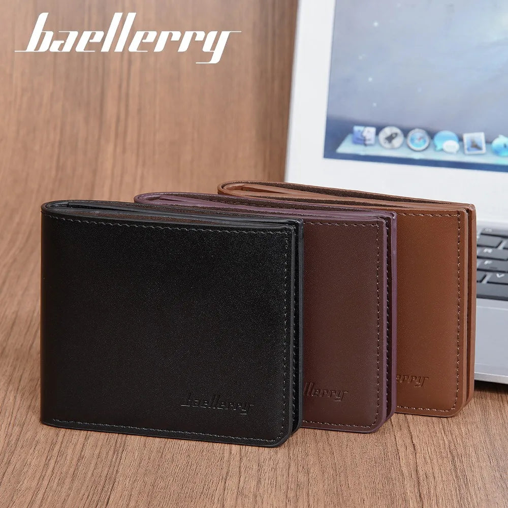 Men's PU Wallet, High - Quality Leather - Like, 6 Magnetic Slots + 1 Banknote Slot, Zipper Coin Pocket, ID Card Window