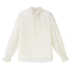 Women Blouse Shirt New Long Sleeve Ruffled Collar Elegant Embroidery Blouse Shirt Women Tops Blouses Shirts Blusas Camisas Q770