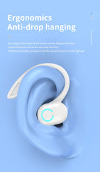 Bluetooth 5.2 Business Wireless Headphone Ear-Hook Mini HIFI Bass Noise Cancelling Earphone With Mic Sport Game Headset