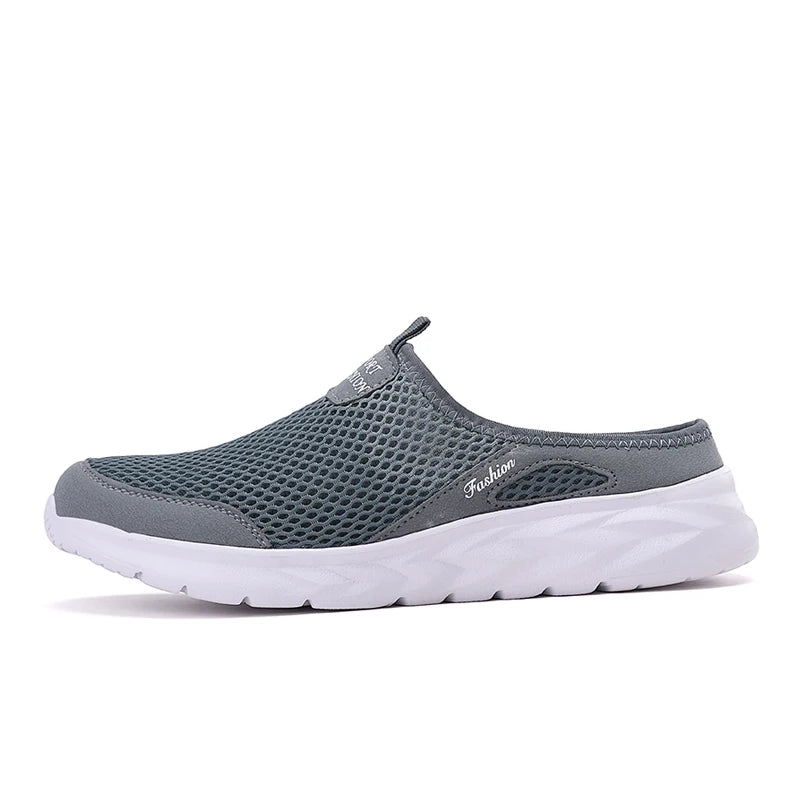 39-47 Men Half Slippers Anti-slip Men's Casual Shoes Lightweight Male Flat Slippers Breathable Fashion Slip on Flats Outdoor