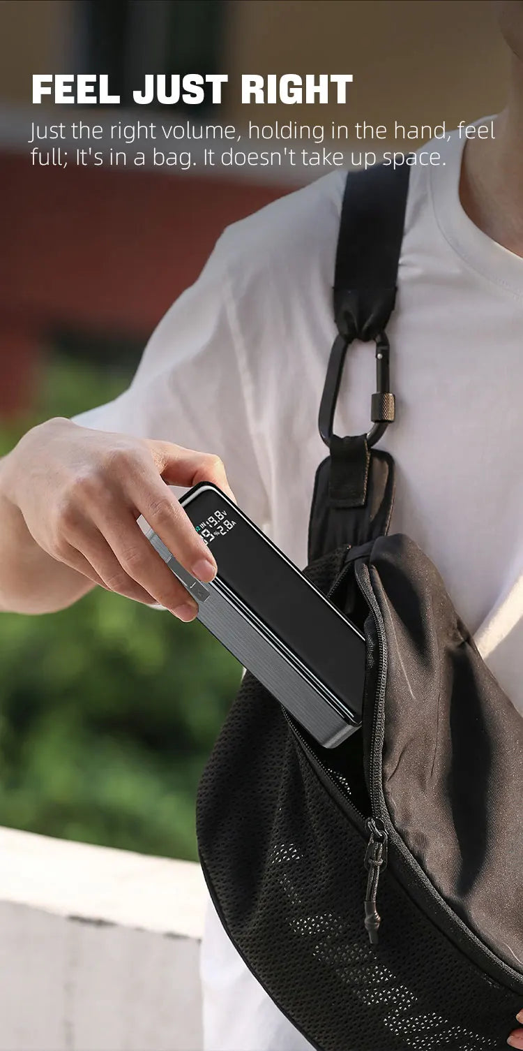 160W Power Bank 30000mah TFT Digital Display PD100W PD QC SCP PD80W+PD80W Laptop Phone Earphone Portable Two Way Fast Charging