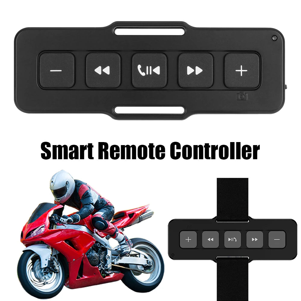 Hands-free Calls Motorcycle Remote Controller Bluetooth 5.0 Waterproof Bike Handlebar Media Control For Car Outdoor Sports