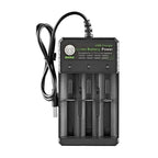Smart 18650 Charger 3 Slots 4.2V Li-ion Battery USB Independent Charging 18650 18500 14500 16650 26650 Lithium Battery Charger