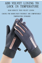 Winter Gloves for Women, Fleece-Lined, Windproof, Cold-Proof, Warm, Touchscreen-Compatible, Non-Slip, for Driving, Riding Motorcycles, Outdoor, Men's Gloves