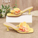 Women's Slippers Casual Fashionable  High Quality Shoes for Women Shallow Women Sandals Elegant Flowers Design Women's Slippers