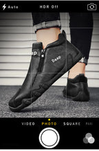 2024 New Casual Shoes for Men Luxury Round Toe Men Ankle Boots Light Slip on Walking Shoes Outdoor Comfor Men High Top Sneakers