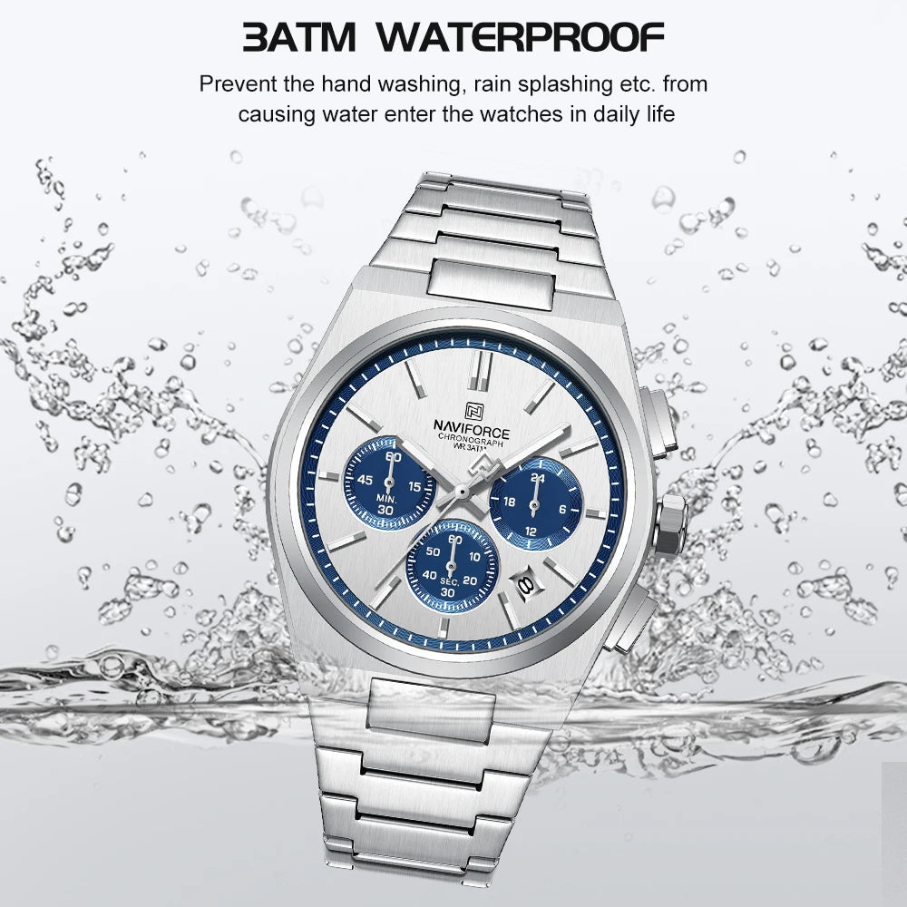 NAVIFORCE Luxury Couple Watches Set - Men's And Women's Fashion Quartz Wristwatches Waterproof Stainless Steel 2025 New Arrival