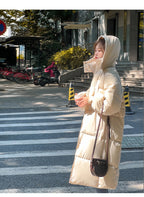 2024 New Winter and Autumn Women White Duck Down Hoodies Puffer Jackets Coats Warm Windproof Black White Coats