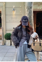 2025 New Korean Winter Women Down Cotton Jacket Parkas Short Cotton Padded Turn Down Collar Ladies Quilted Outerwear