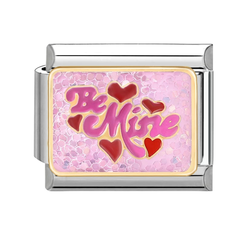 Y2K Charm Cherry Blessings Skirt Balloon Italian Charm Links Fit 9mm Bracelet Stainless Steel DIY Jewelry Making Birthday Gift