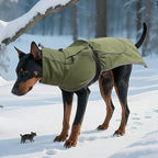 Winter Large Dog Jacket Waterproof Windproof Warm Fleece Lined Adjustable All-Weather Outdoor Pet Coat for Big Breed