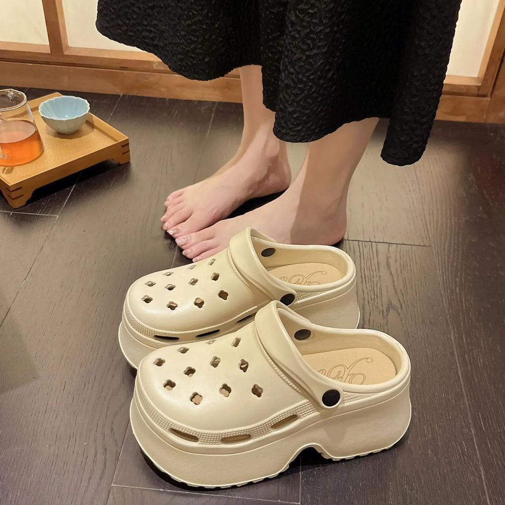 Women Slippers Diy Garden Shoes Non Slip Woman Sandals Beach Orginal Platform Slides Fashion Summer Bedroom Comfortable Solid