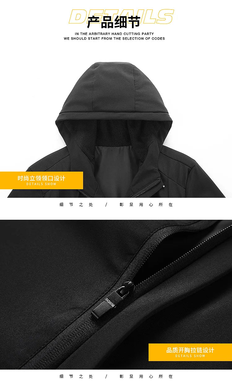 Men's Jackets Waterproof Military Hooded Jacket Windbreaker Outdoor Camping Sports Coat Male Clothing Thin Overcoat 5XL 6XL 7XL