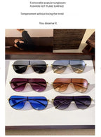 Men's and women's high-end retro fashion sunglasses with large frames suitable outdoor activities driving and sun protection.