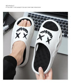 Men Fashion Massage Slippers Indoor/Outdoor Sandals Beach Flip Flop Thick Sole Male Slides Summer Non-Slip Men Shower Slippers