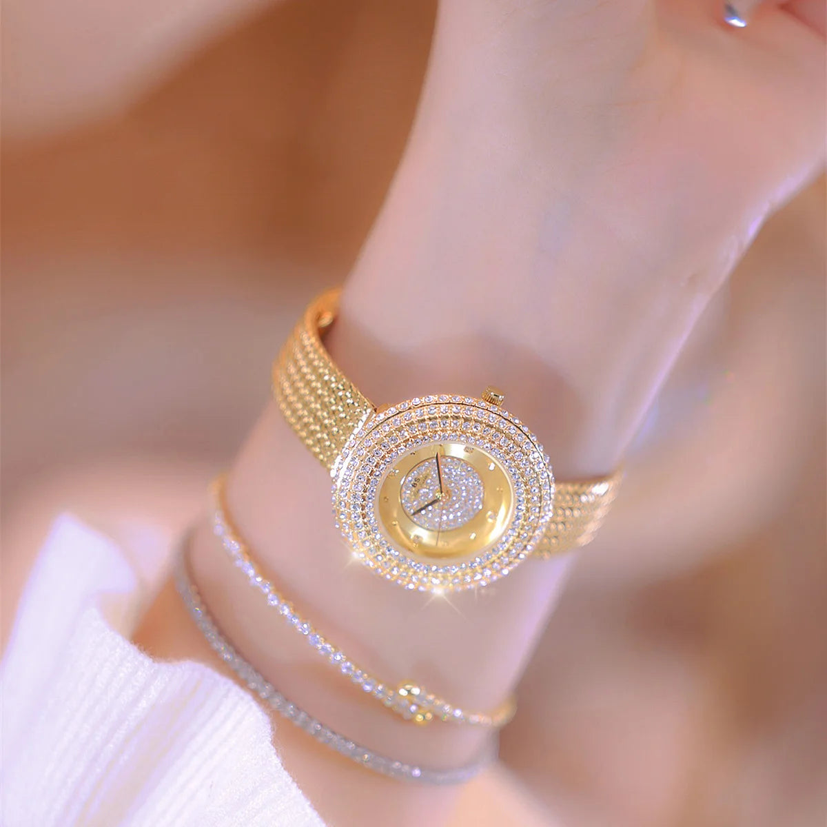 Fashion Luxury Watches For Woman New Vintage Golden Women's Wristwatches Ladies Dress Quartz Clock High Quality Relogio Feminino