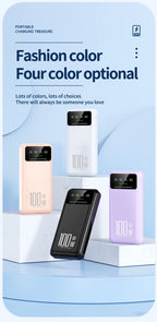 2025 NEW Power Bank 50000mAh High Capacity 100W Fast Charging Portable Charger External Battery Pack Powerbank for IPhone Huawei