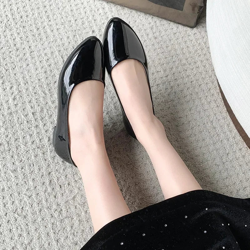 Women Candy Color Ballet Flats White Wedding Shoes Woman Flats Patent Leather Slip on Shoes Zapatos Mujer Ladies Boat Shoes NEW