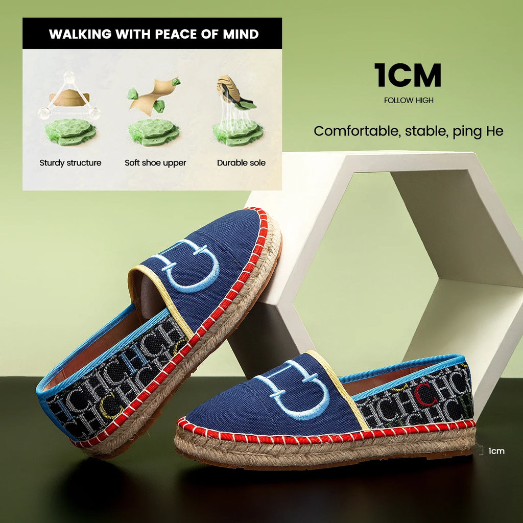 Women's Flats Letter Print Design Versatile Woman's Fisherman Shoes Loafers